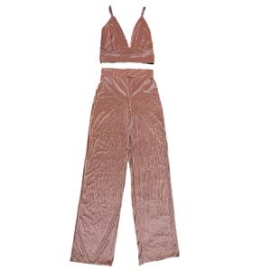 Boohoo 2 piece set blush